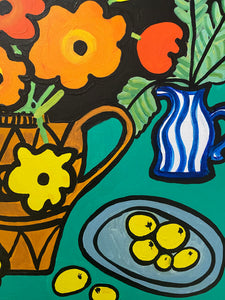 Still Life with Poppies and Lemons